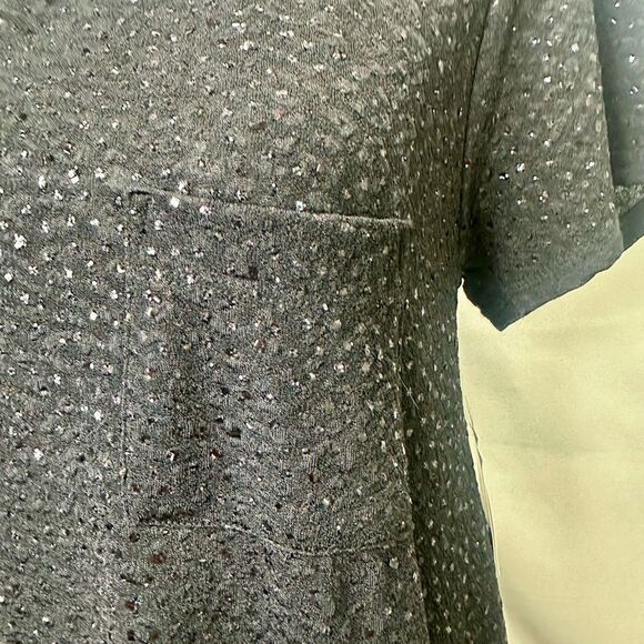 LuLaRoe Carly Swing dress black sequin pocket high low midlength Size M NWT - Picture 5 of 12